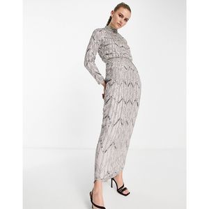 ASOS DESIGN linear embellished maxi dress with gem detail size 0 NWT